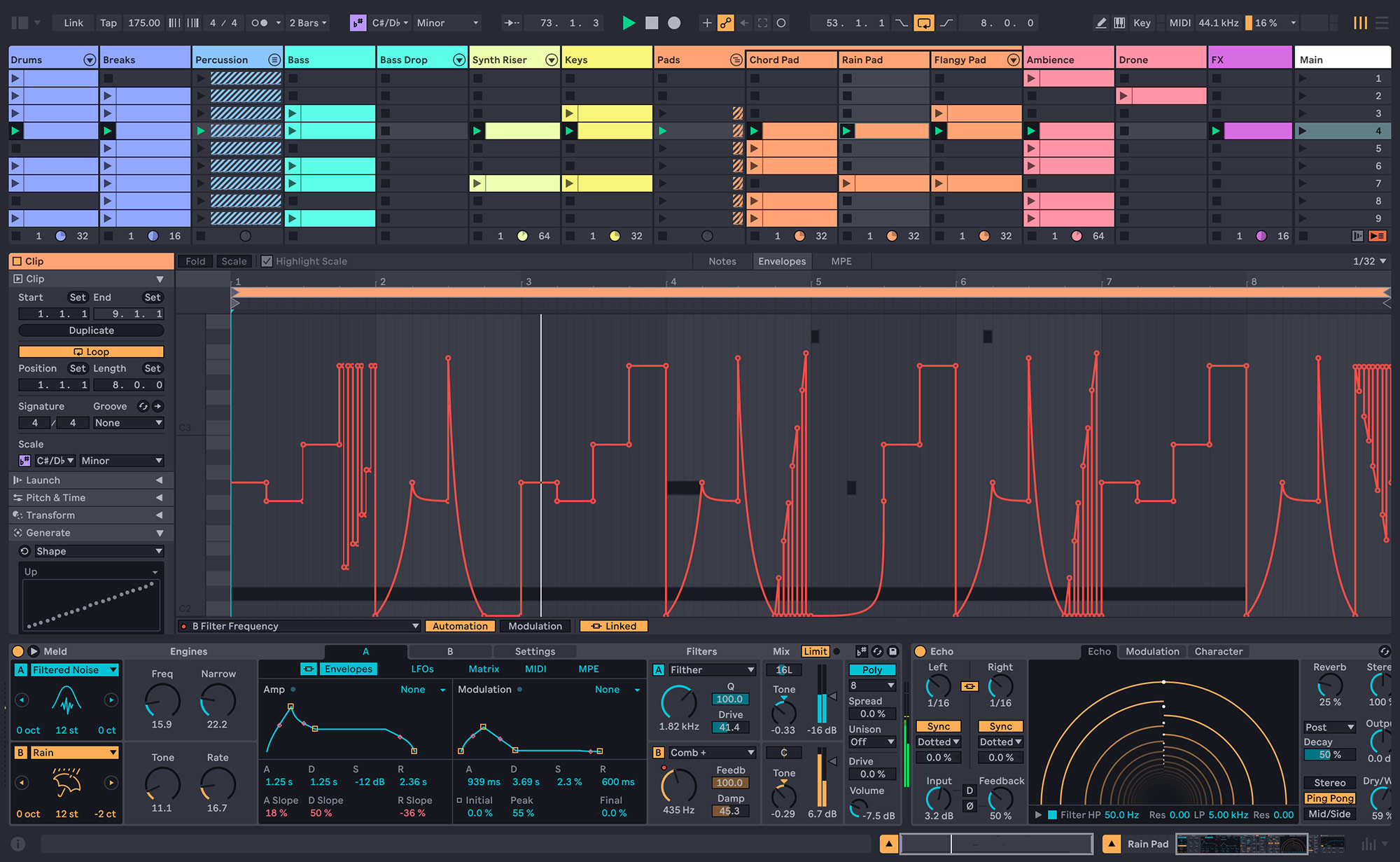 Ableton Live 12 can create MIDI riffs and has a new synth to play them