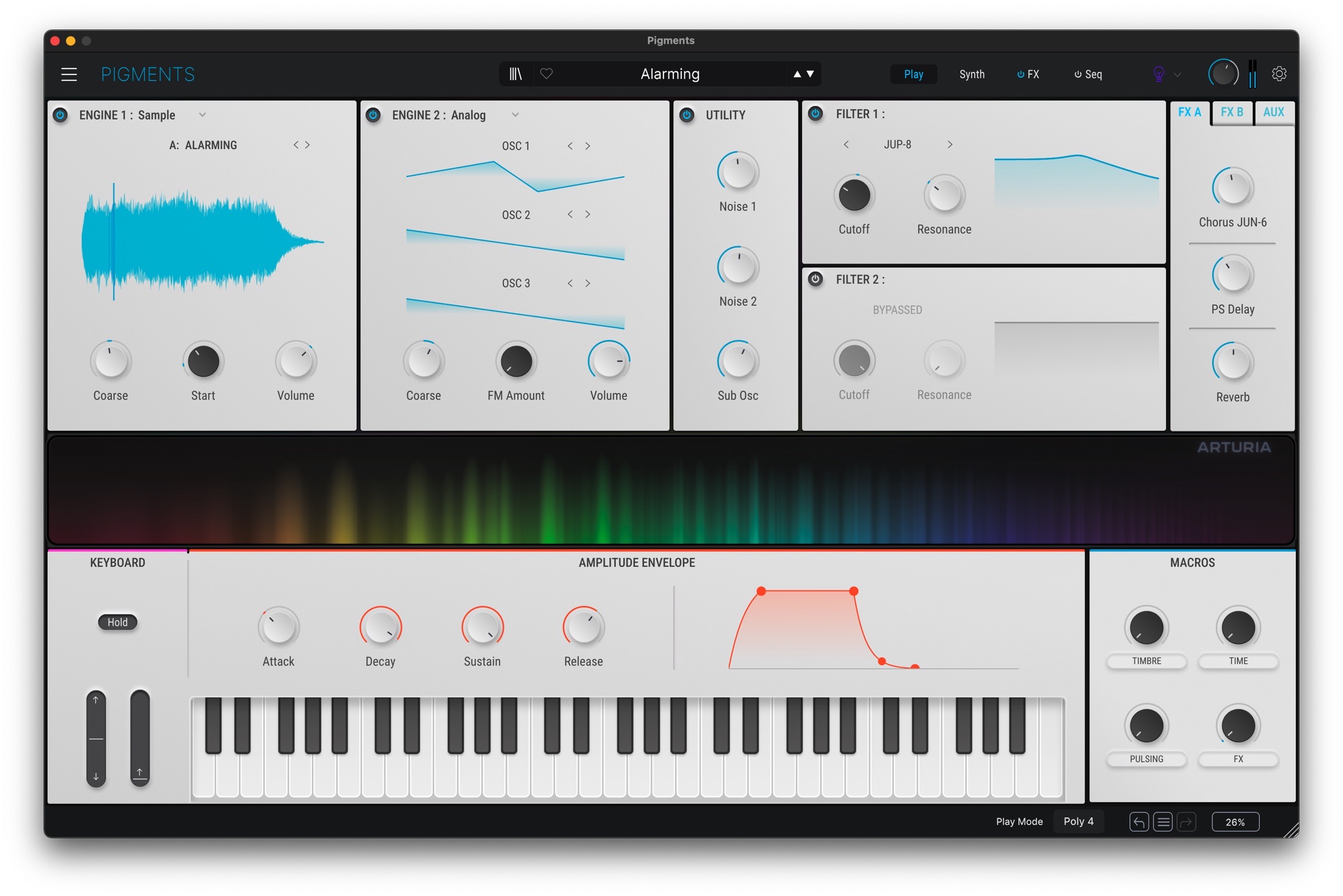 Arturia Pigments 5 adds generative sequencing and external audio processing