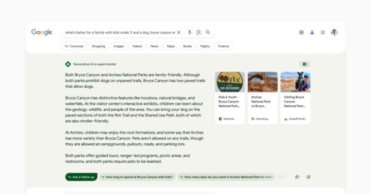 Google begins opening access to generative AI in search | Engadget