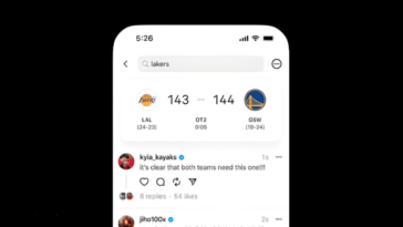 Threads is getting into live sports scores, starting with the NBA