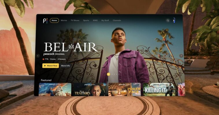 You can now stream Peacock shows on Meta Quest VR headsets | Engadget