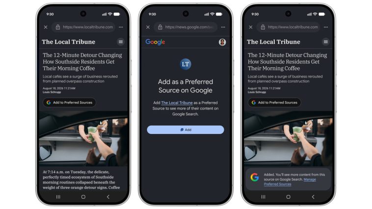 Google Search: Add Your Favorite News Sources Now (47 characters) Google Search: Add Your Favorite News Sources Now (47 characters)
