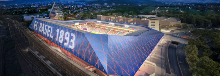 Updated Jakob Park Stadium boasts a huge solar facade
